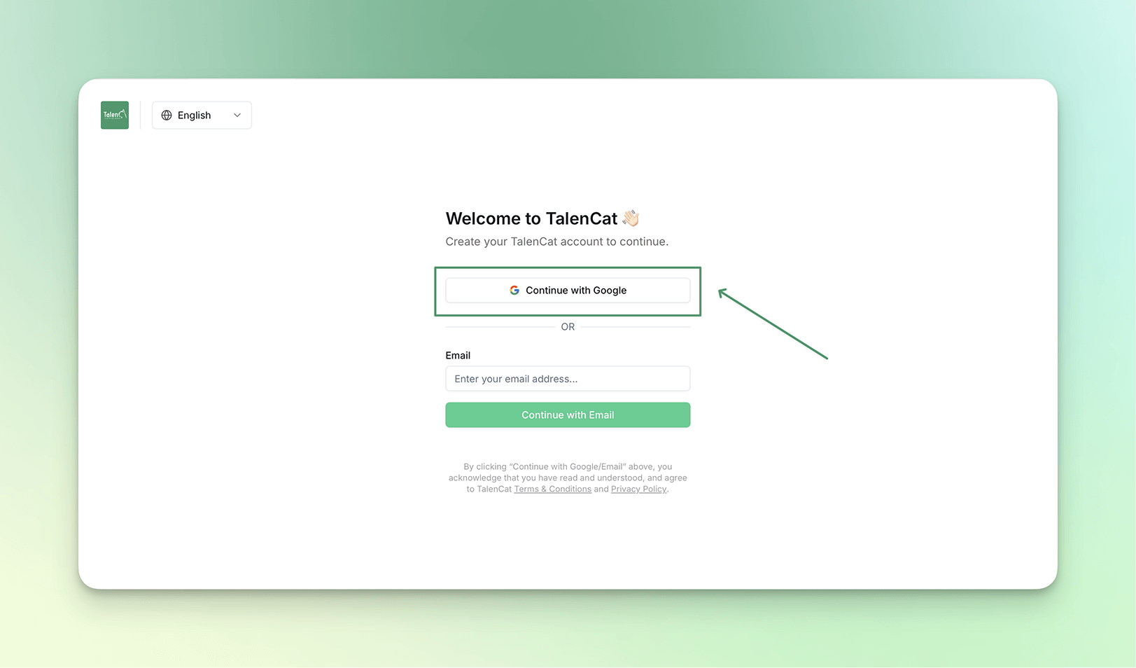 Login via Google Account