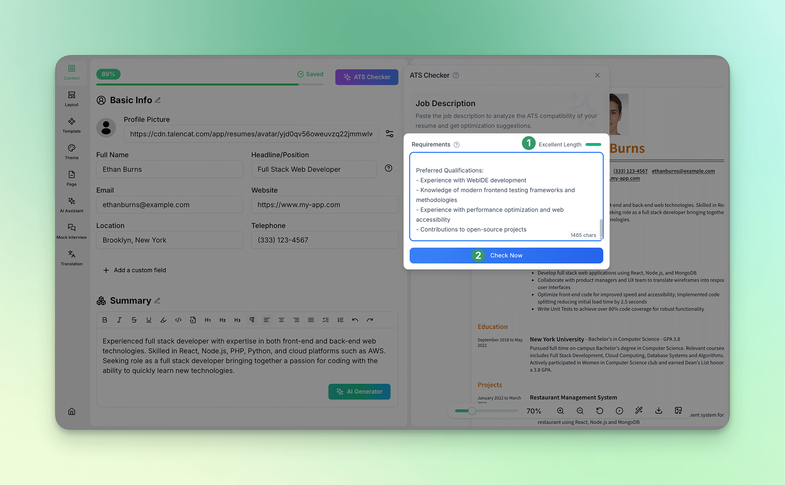 Paste the complete job description